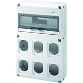 14 DIN panel + 6-socket module IP 65 (without grounding strip 3940412B)